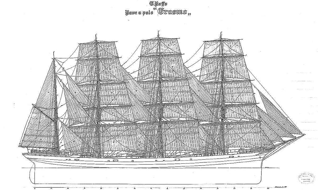 Barque Erasmo 1903 ship model plans