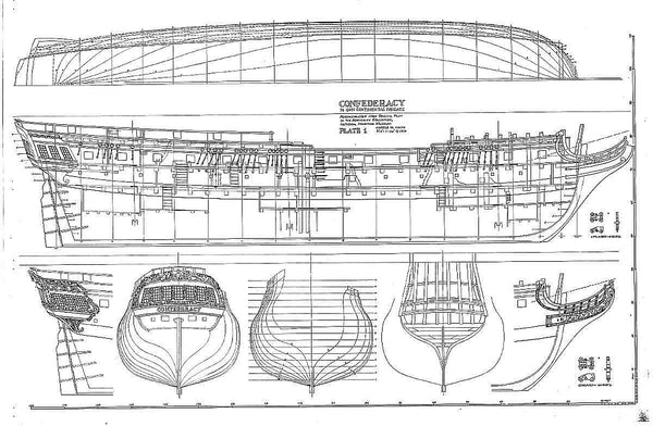 Frigate Confederacy 1778 ship model plans