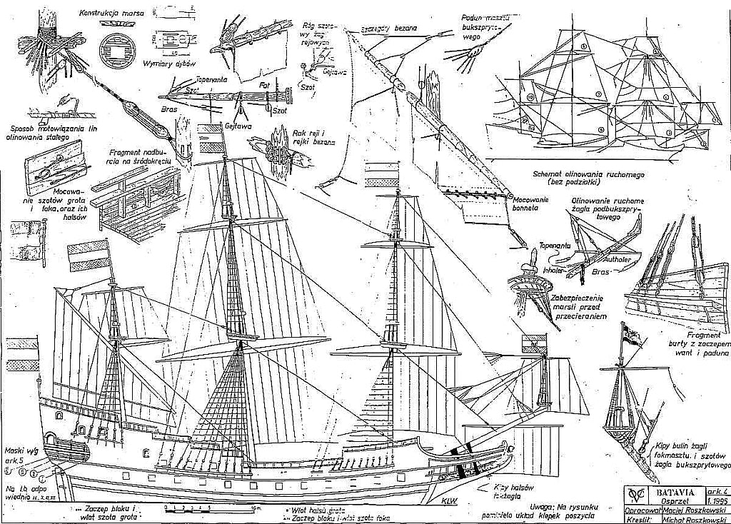 Indiaman East Batavia 1628 ship model plans