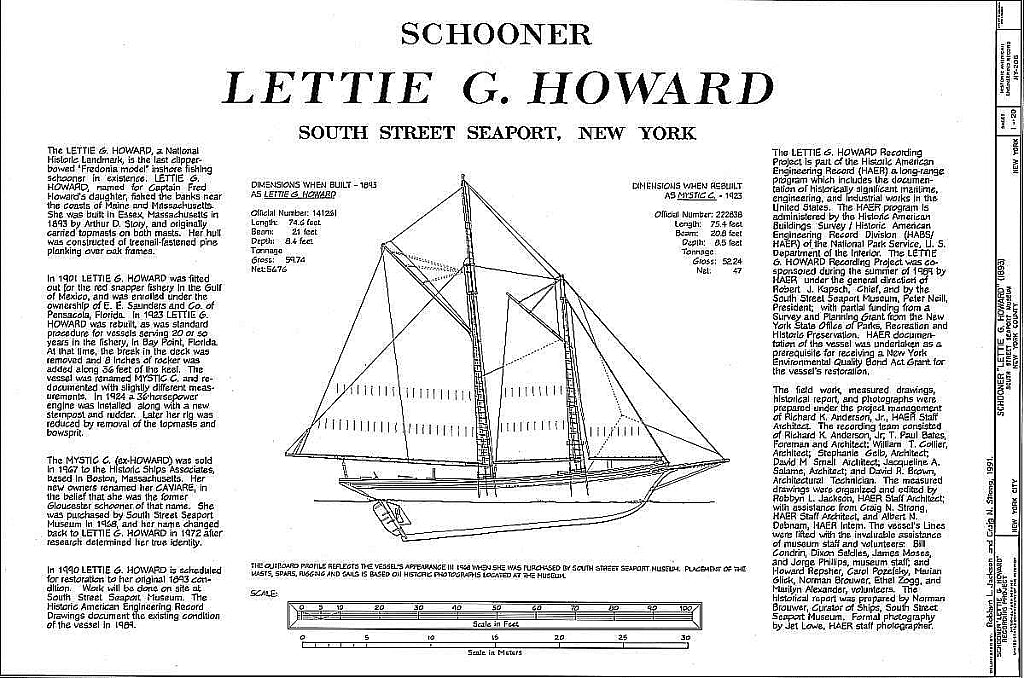 Schooner Lettie G Howard – Baltimore ship model plans