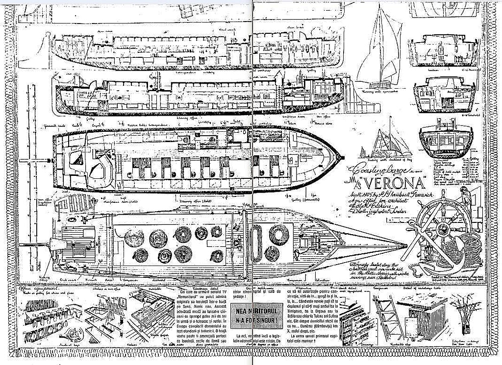 Barge Verona 1905 ship model plans