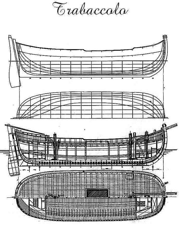 Boat Trabaccolo ship model plans