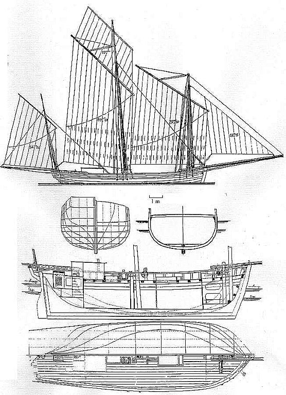 Fishing Boat Langoustier XXc ship model plans
