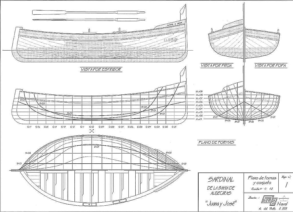 Fishing Boat Sardinal Juana Y Jose ship model plans