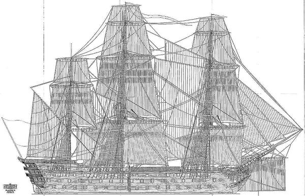 1st Rate Ship Commerce Du Marseilles 1788 ship model plans