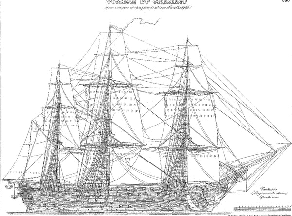 1st Rate Ship Montebello 1812 ship model plans