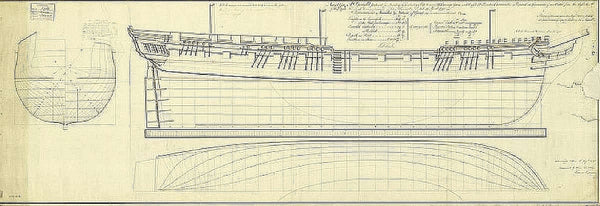 5th Rate Ship Frigate HMS Naiad 1797 ship model plans