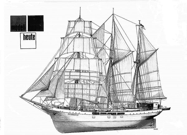 Barquentine Kri Dewaruci 1952 ship model plans
