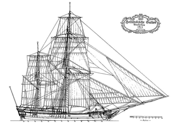 Bomb Ketch (Dutch) Amsterdam 1800 ship model plans