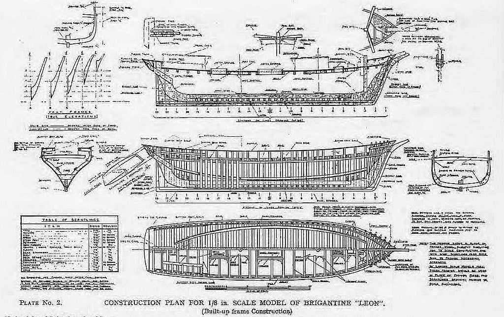 Brigantine Leon Marie Sophie ship model plans