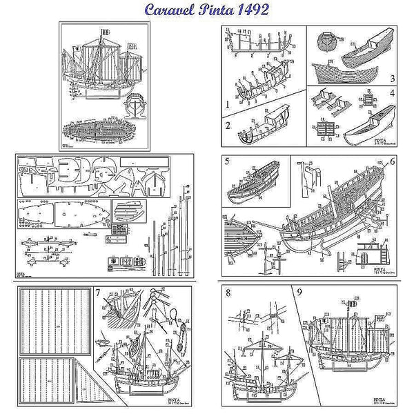 Caravel Pinta 1492 ship model plans