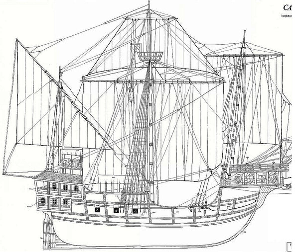Carrack Sao Miguel XVIc ship model plans