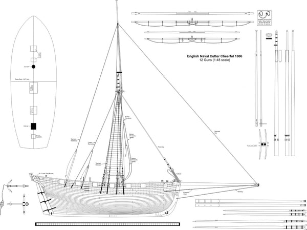 Cutter Cheerfull 1806 ship model plans