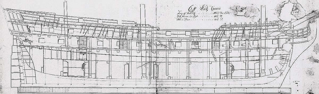 Frigate 68 Canons Dutch ship model plans