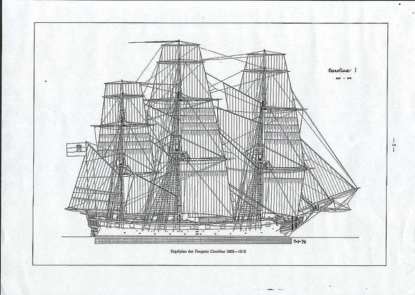 Frigate Carolina 1808 ship model plans