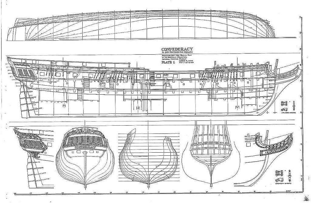 Frigate Confederacy 1778 ship model plans