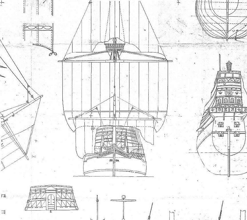 Galleon Elizabeth Jonas 1598 ship model plans