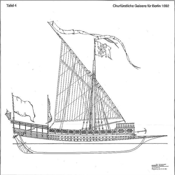 Galley Berlin 1692 ship model plans