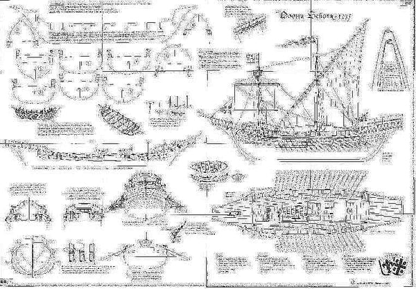 Galley Nuestra Senora 1275 ship model plans