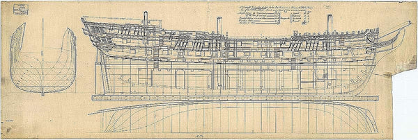 Indiaman East Agincourt 1796 ship model plans