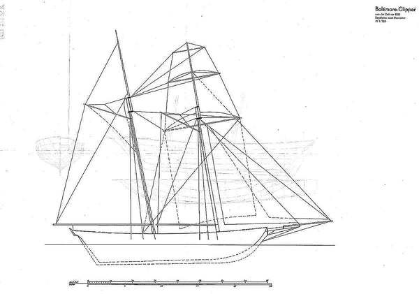 Schooner 1820 – Baltimore ship model plans