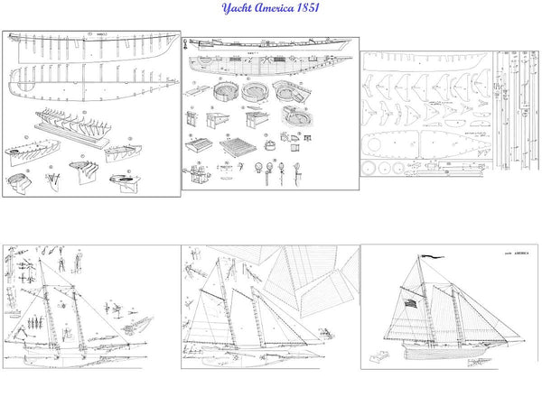 Schooner America 1851 ship model plans