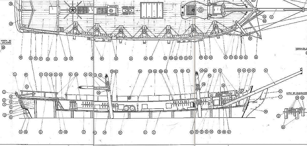 Schooner Enterprise 1779 ship model plans