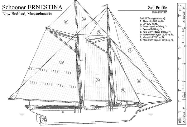 Schooner Ernestina 1894 – Baltimore ship model plans