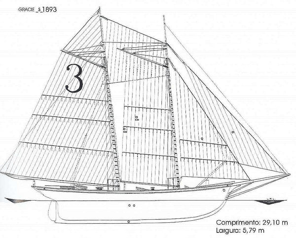 Schooner Gracie S 1893 ship model plans