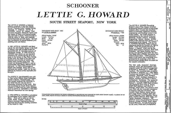 Schooner Lettie G Howard – Baltimore ship model plans