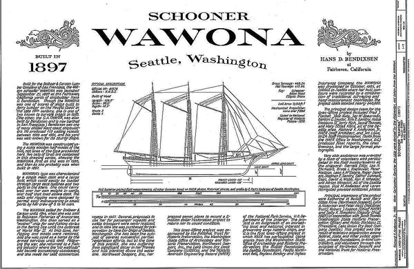 Schooner Wawona 1897 – Baltimore ship model plans
