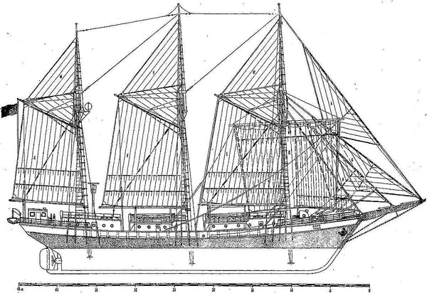 Schooner Zarya 1953 ship model plans