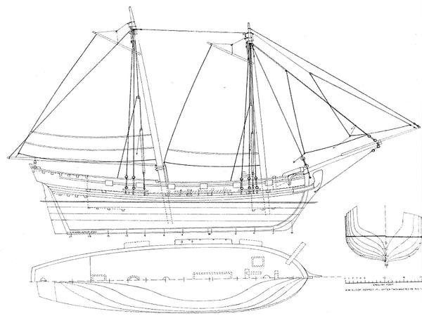 Sloop Ferret 1711 ship model plans