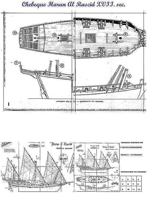 Xebec Harun El Rascid ship model plans