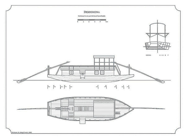 Barge Desdemona ship model plans