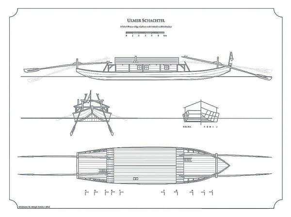Barge Ulmer Schachtel ship model plans
