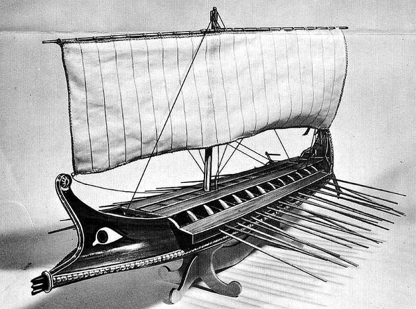 Bireme (Greek) Bc 480 ship model plans
