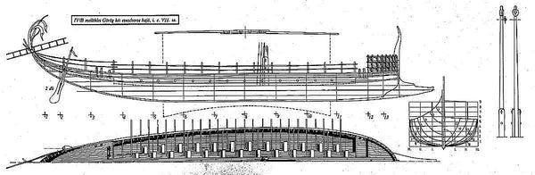 Bireme (Greek) Bc VIIc ship model plans