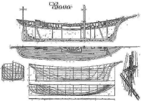 Boat Bovo XIXc ship model plans
