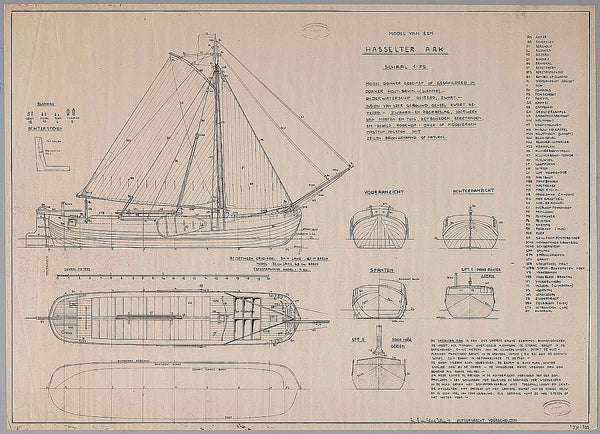 Boeier Hasselter Aak ship model plans
