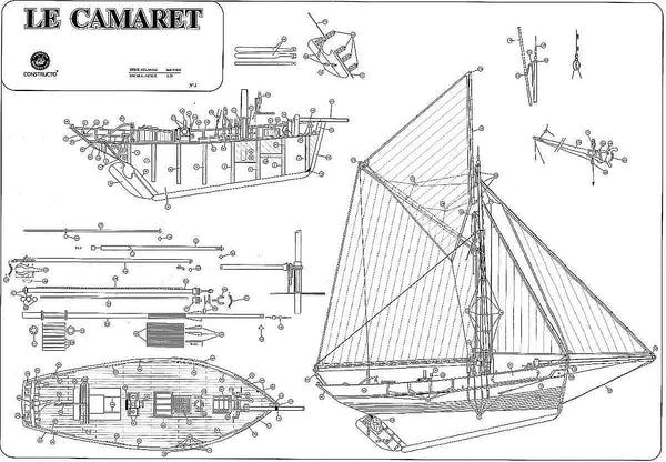 Fishing Boat Le Camaret XXc ship model plans
