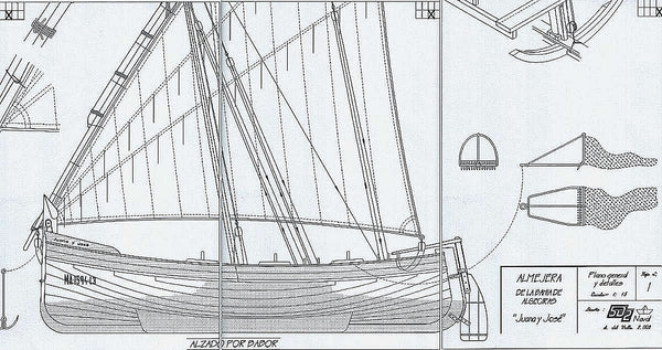 Sailboat Almejera ship model plans