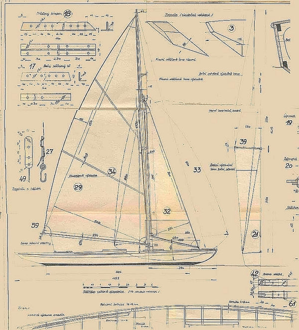 Sailboat Mkm 355 Orel XXc ship model plans