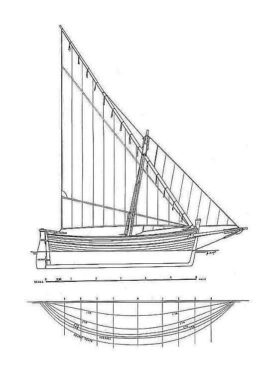 Sailboat Schifetto ship model plans