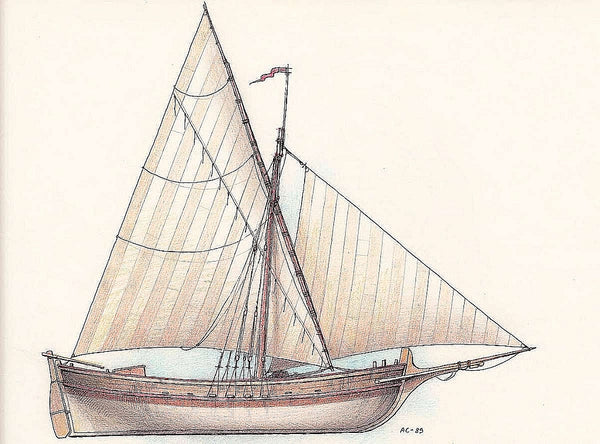 Sailboat Sicilian Tartana ship model plans