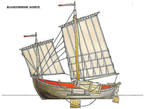 Schute Blankenbergse ship model plans