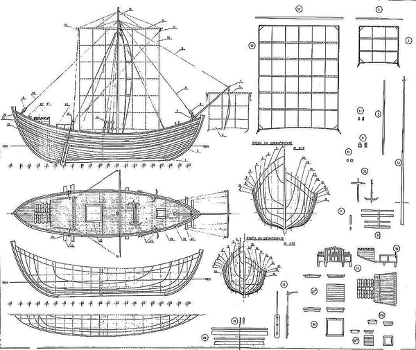Trading Vessel (Byzantine) VIIc ship model plans