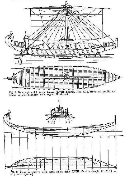 Trading Vessel (Egyptian) Bc 1500 ship model plans