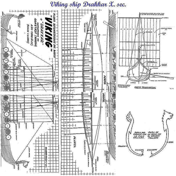 Viking Drakkar Xc ship model plans