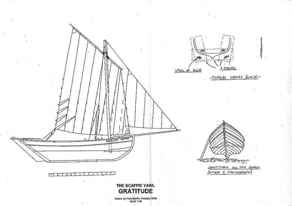Yawl Scaffie Gratitude ship model plans